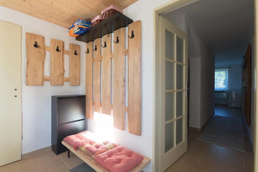 Postel nebo postele na pokoji v ubytování Cihlářka
