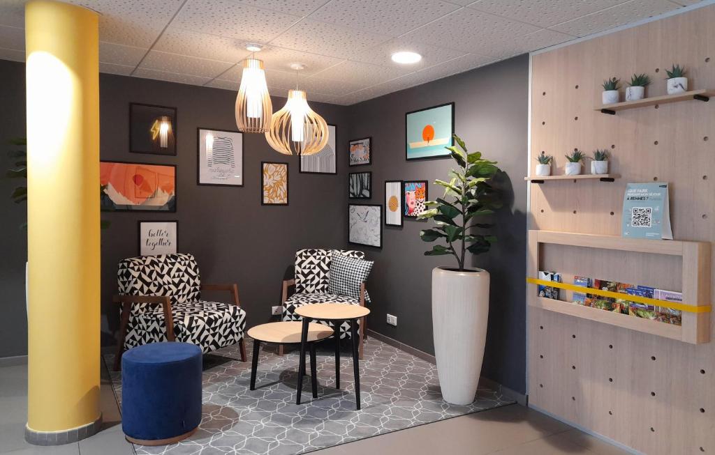 Posezení v ubytování Appart Hotel Odalys City Rennes Lorgeril