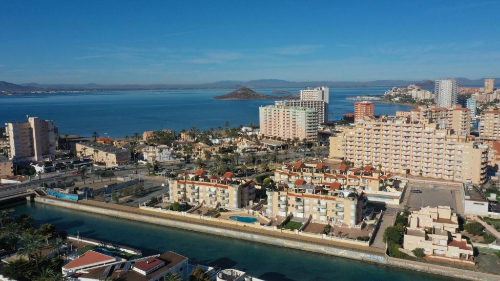 an aerial view of a city with water and buildings at Ipanema 52 - La Manga By WATERMELON in La Manga del Mar Menor