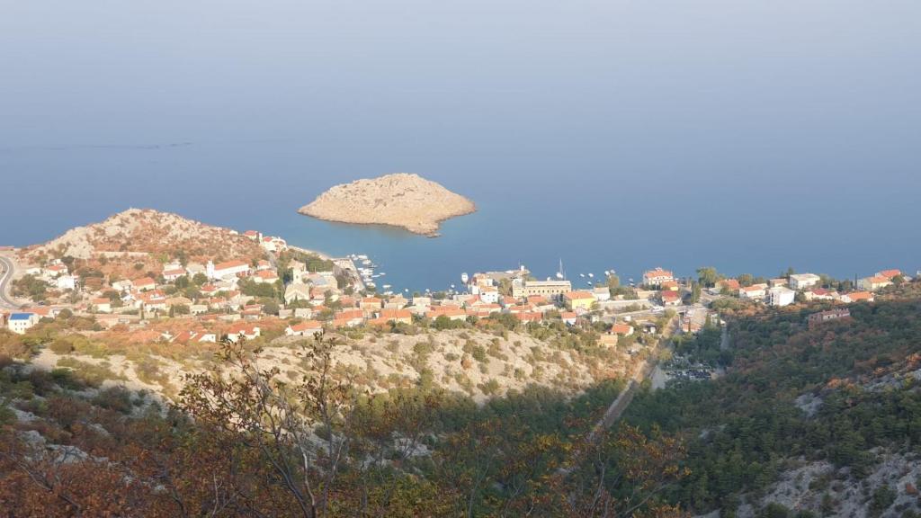 a small island on top of a mountain at Apartments Klara in Sveti Juraj