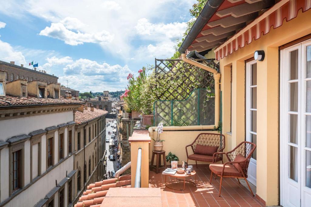 Balkón alebo terasa v ubytovaní Bob W Ponte Vecchio