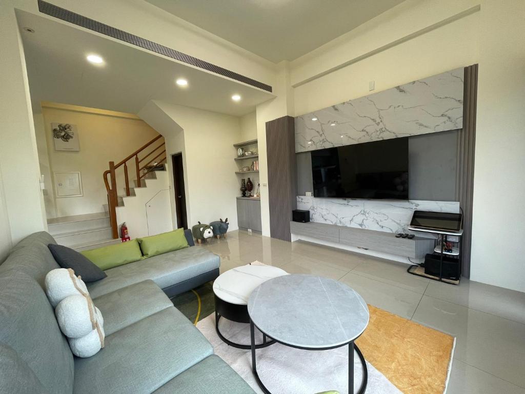 Χώρος καθιστικού στο 彎彎小鷺 宜蘭包棟民宿