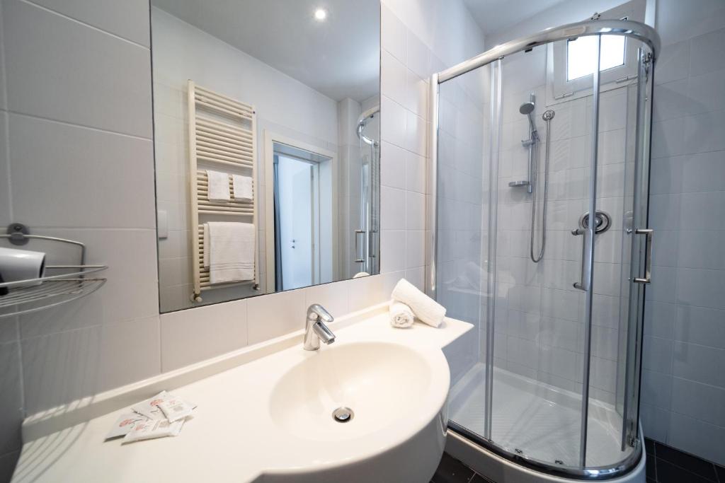 Koupelna v ubytování Hotel Trieste