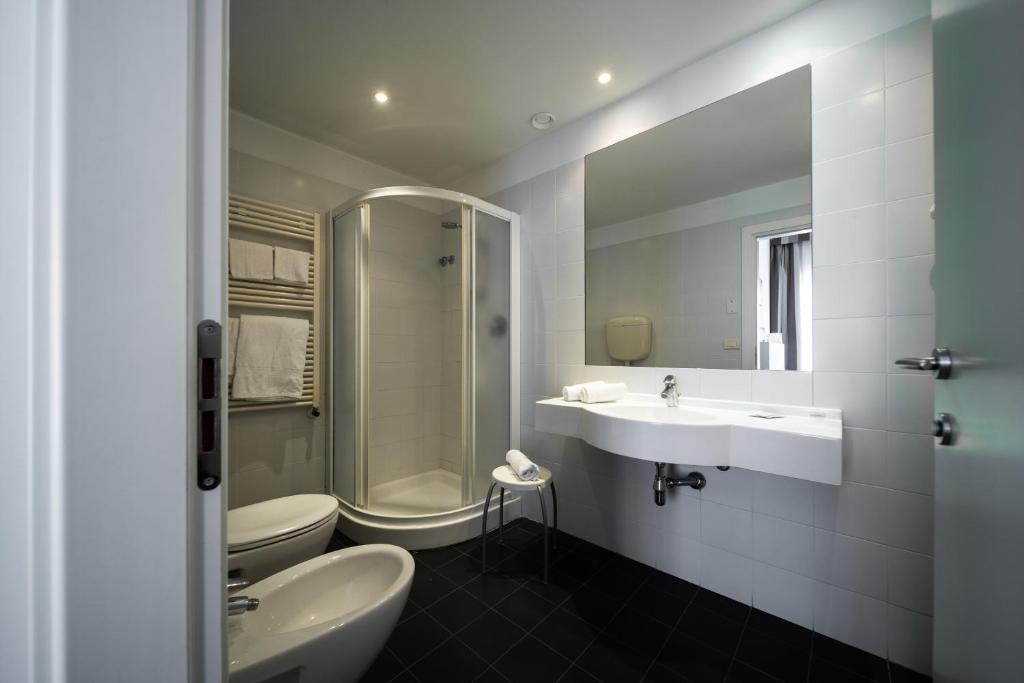 Koupelna v ubytování Hotel Trieste