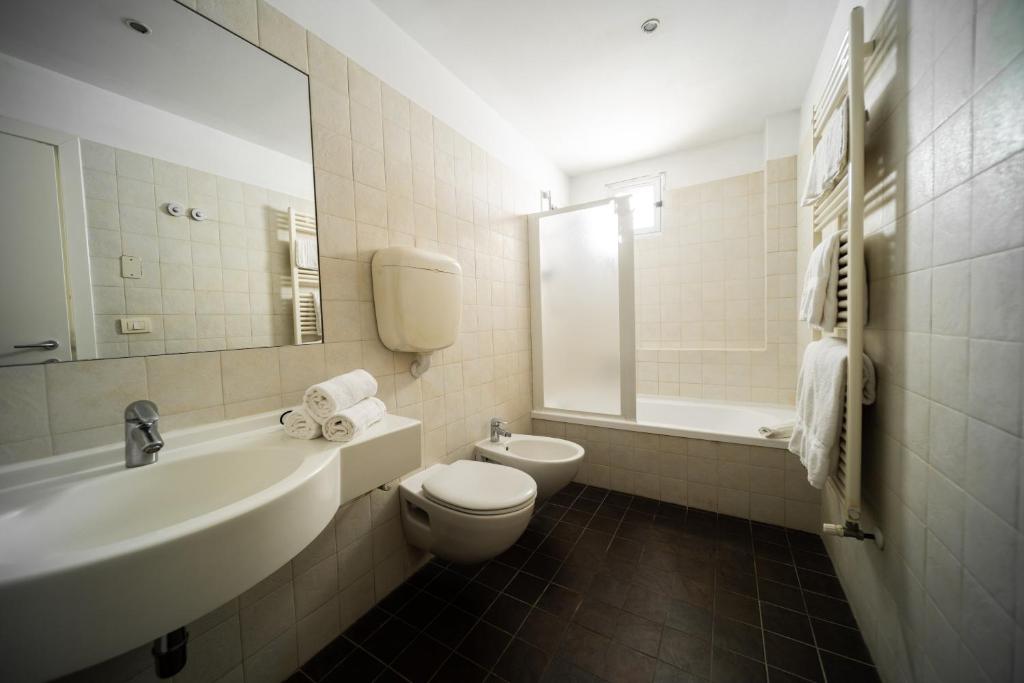 Koupelna v ubytování Hotel Trieste