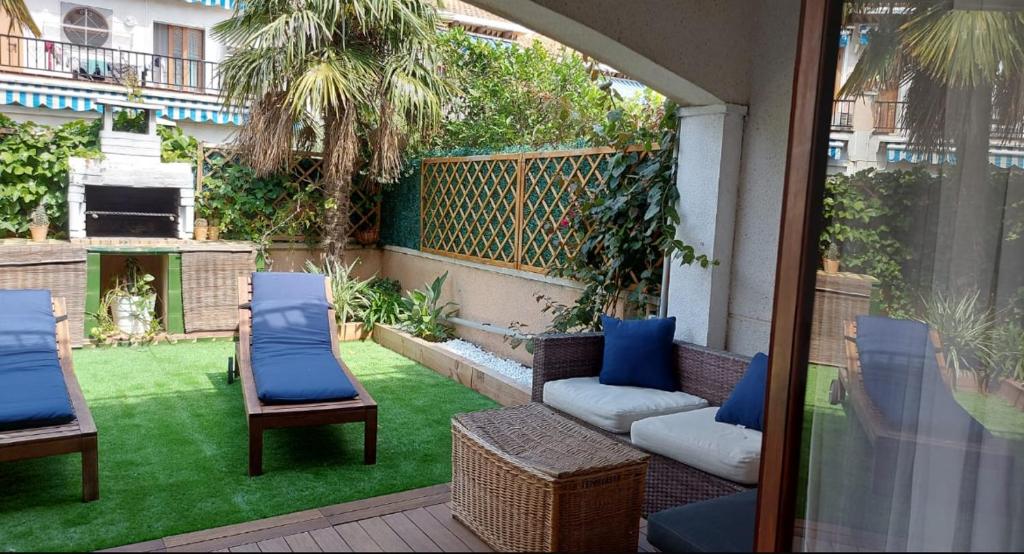 Vonkajšia záhrada v ubytovaní Casa de playa