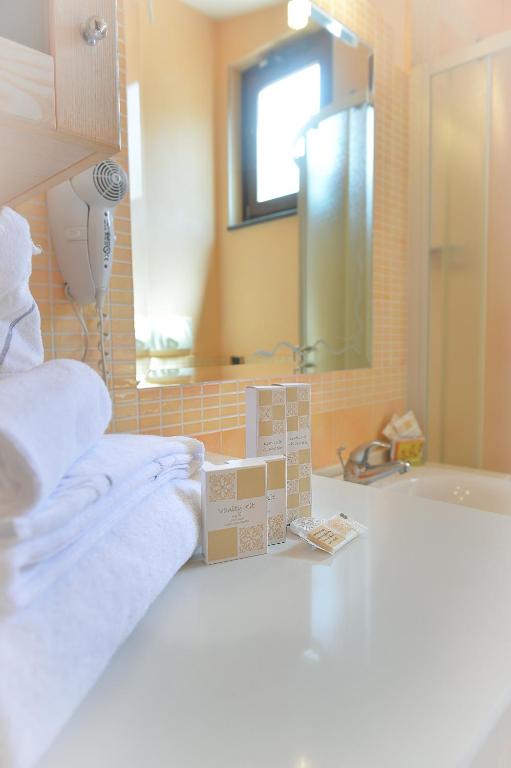 Koupelna v ubytování Agriturismo Il Tintore