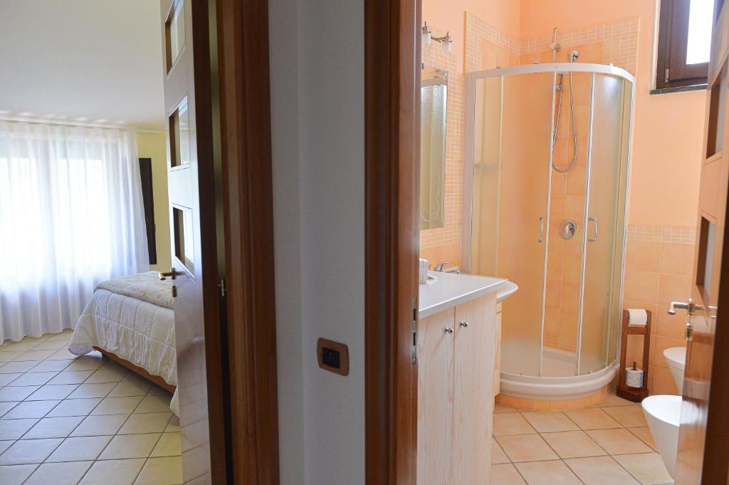 Koupelna v ubytování Agriturismo Il Tintore