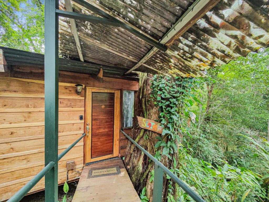 Zahrada ubytování Sloth Romantic Treehouse with plunge pool