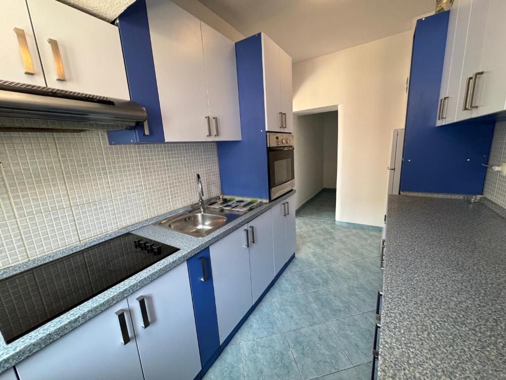 Kuchyň nebo kuchyňský kout v ubytování Apartments Prosika