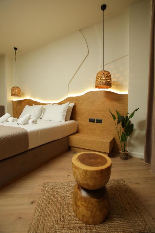 Postel nebo postele na pokoji v ubytování Hotel Brooklyn Vlore