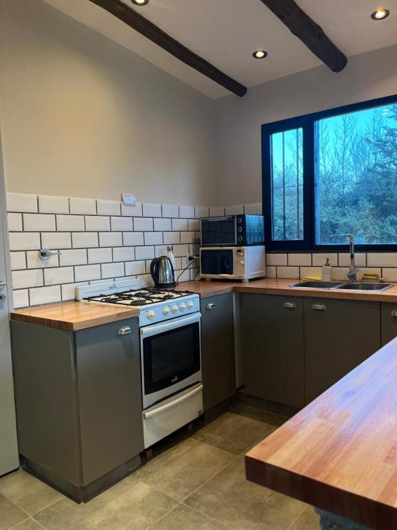 Kuchyň nebo kuchyňský kout v ubytování Apapacho casa de Montaña