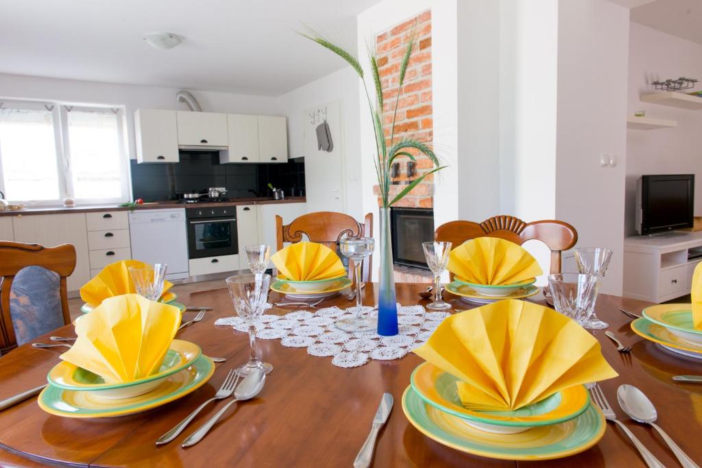 Kuchyň nebo kuchyňský kout v ubytování Apartma Marija