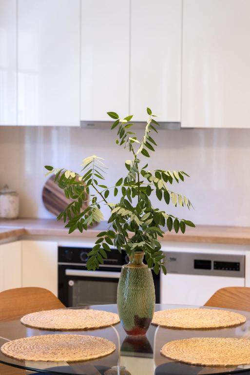 Kuchyň nebo kuchyňský kout v ubytování Magdalini apartment