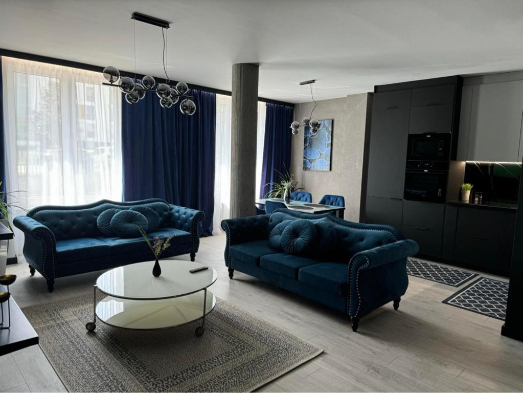Χώρος καθιστικού στο Apartamenty Walczaka