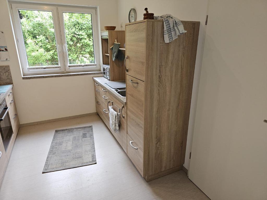 Kuchyň nebo kuchyňský kout v ubytování FeWo Lüneburger Heide - Krümel