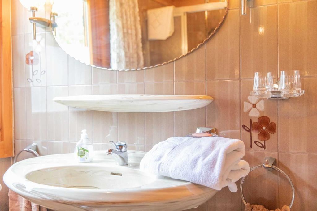 Koupelna v ubytování Ferienhaus Frankenglueck