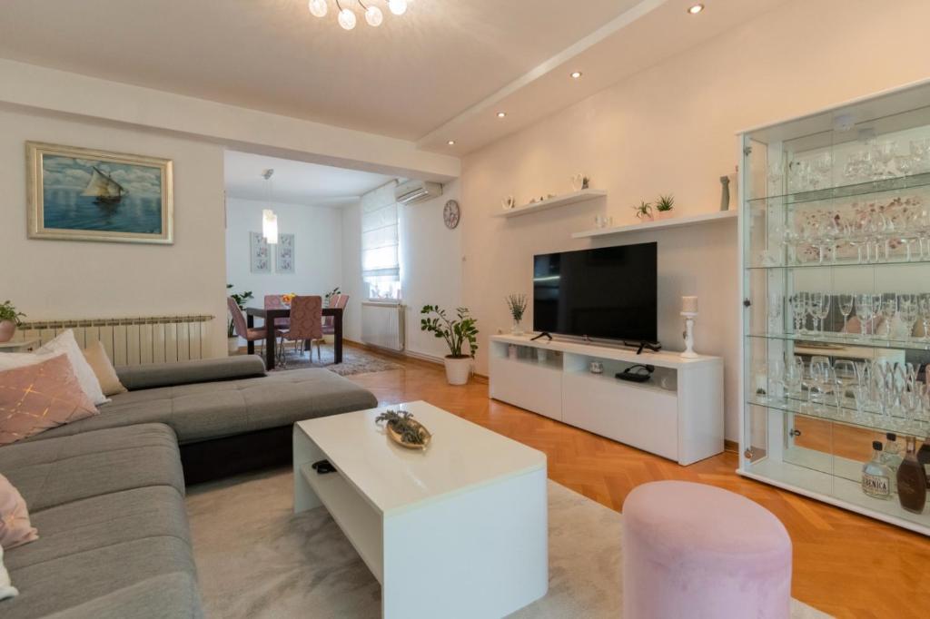 TV a/nebo společenská místnost v ubytování Villa HOPE