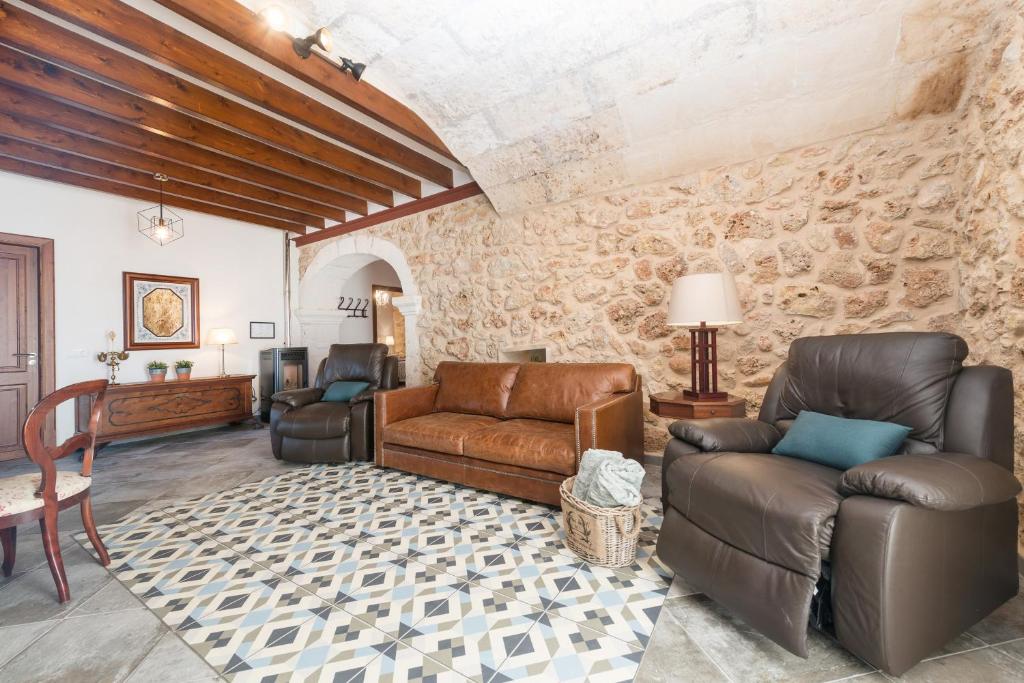 A seating area at Can Jaume Fuster