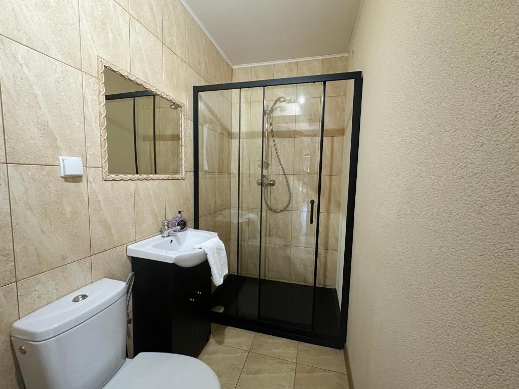 Ένα μπάνιο στο Villa Nobis