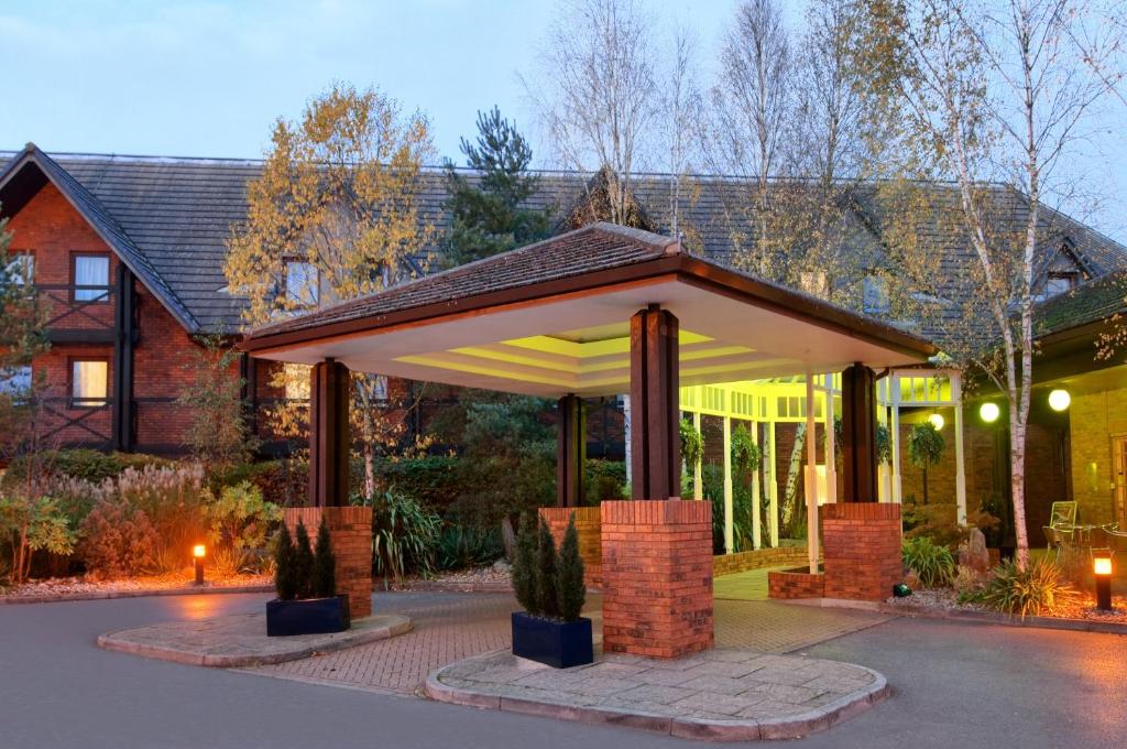 a pavilion in front of a house at DoubleTree by Hilton Southampton in Southampton