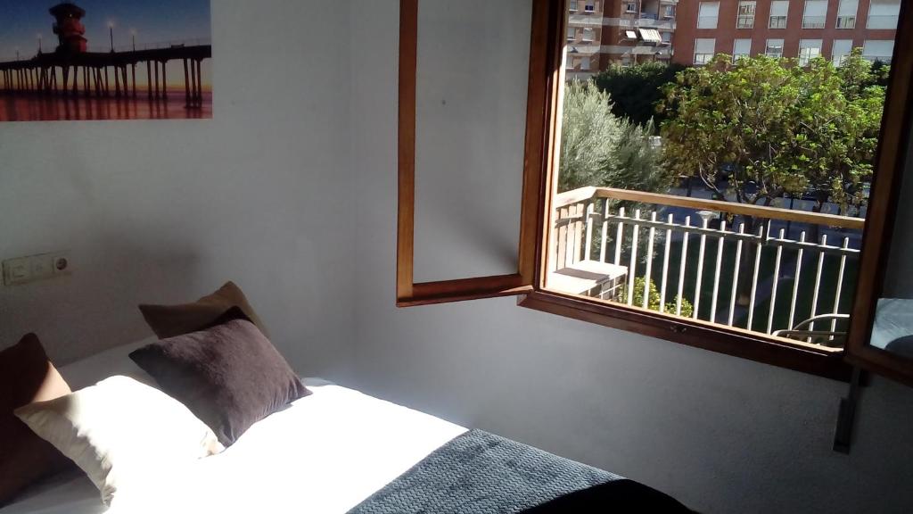 Katil atau katil-katil dalam bilik di Habitación 1 Céntrica en Castellón