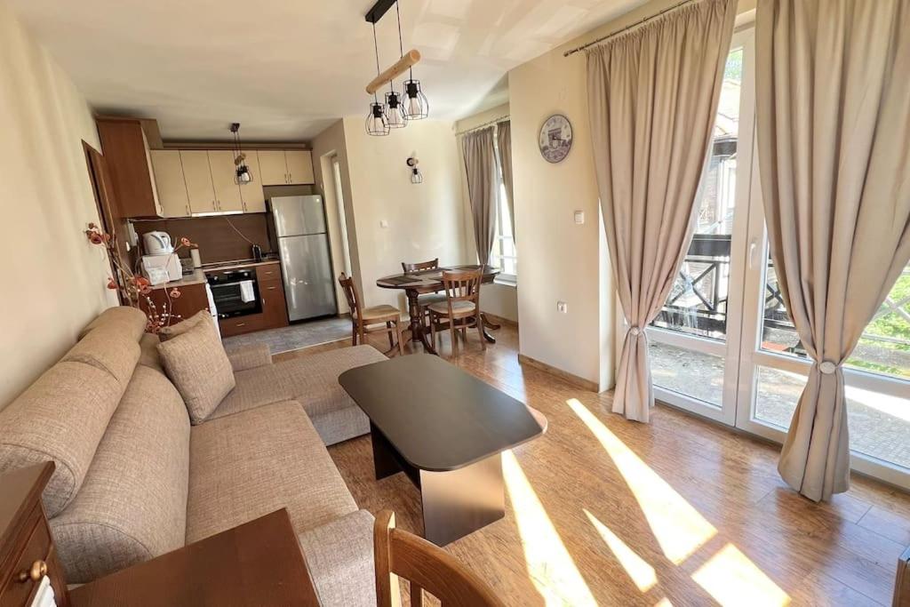 Kuchyň nebo kuchyňský kout v ubytování Bojurland Apartment, Bansko