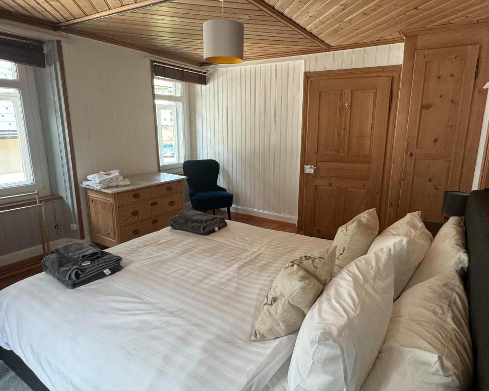 Postel nebo postele na pokoji v ubytování Alpine Haus