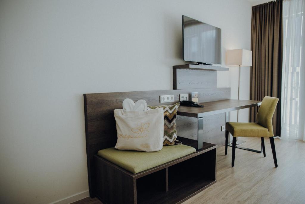 Kuchyň nebo kuchyňský kout v ubytování Alpenhotel Kaiserfels