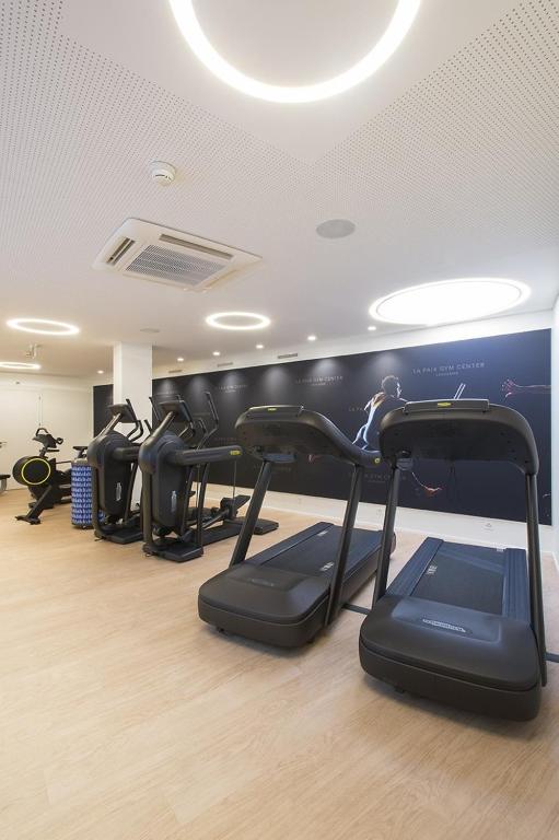 Fitness centrum a/nebo fitness zařízení v ubytování Hôtel de la Paix Lausanne