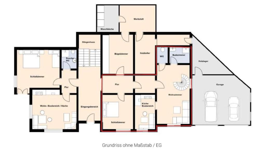 Půdorys ubytování Peak View Appartements