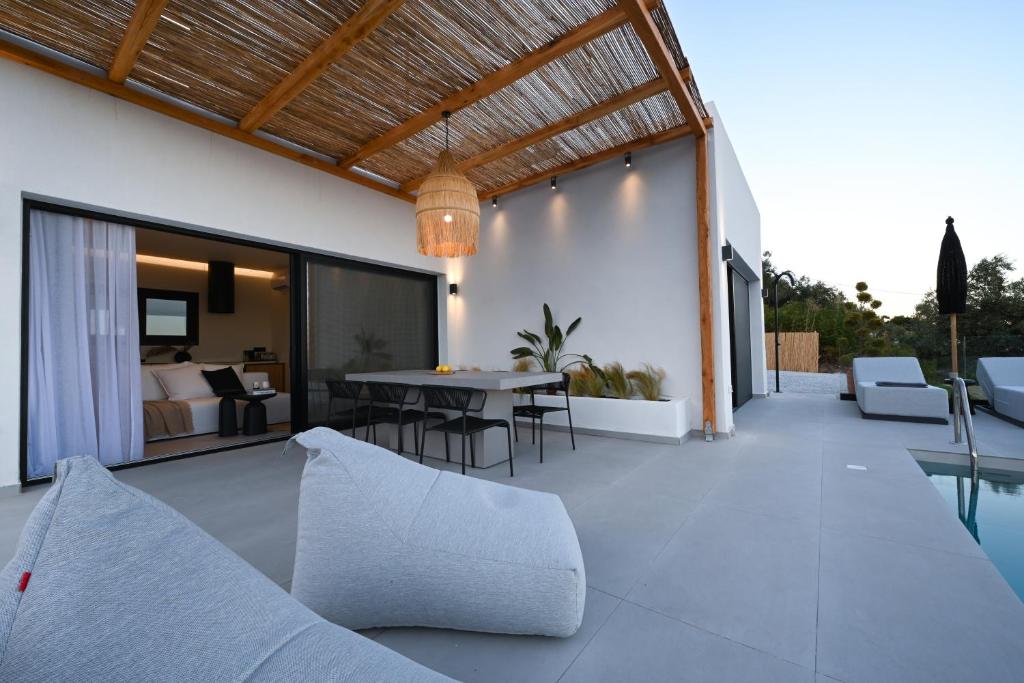 Posezení v ubytování Etherial View Villas Skiathos