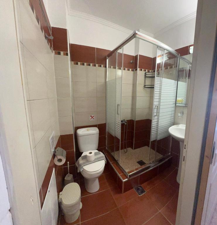 Koupelna v ubytování Ellas Hotel