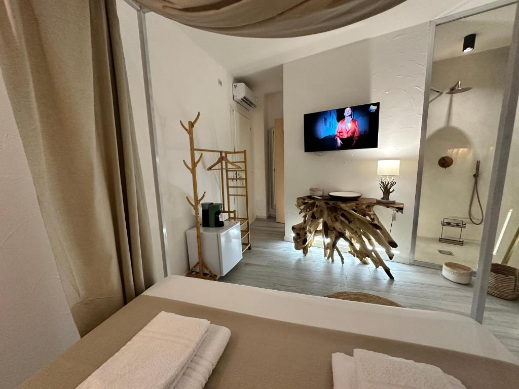TV a/nebo společenská místnost v ubytování Rada room&suite