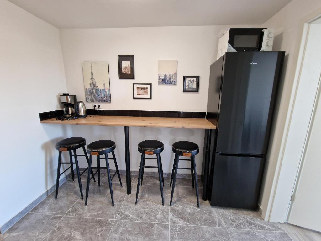 Kuchyň nebo kuchyňský kout v ubytování Ferienwohnung Wanzleben