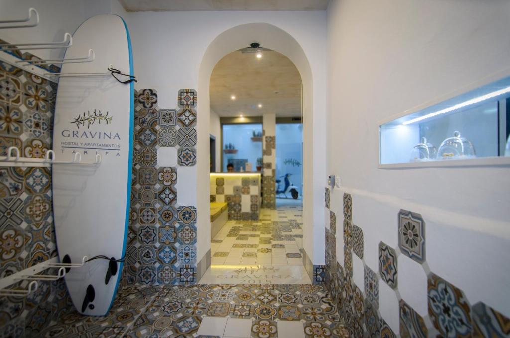 Koupelna v ubytování Hostal Gravina