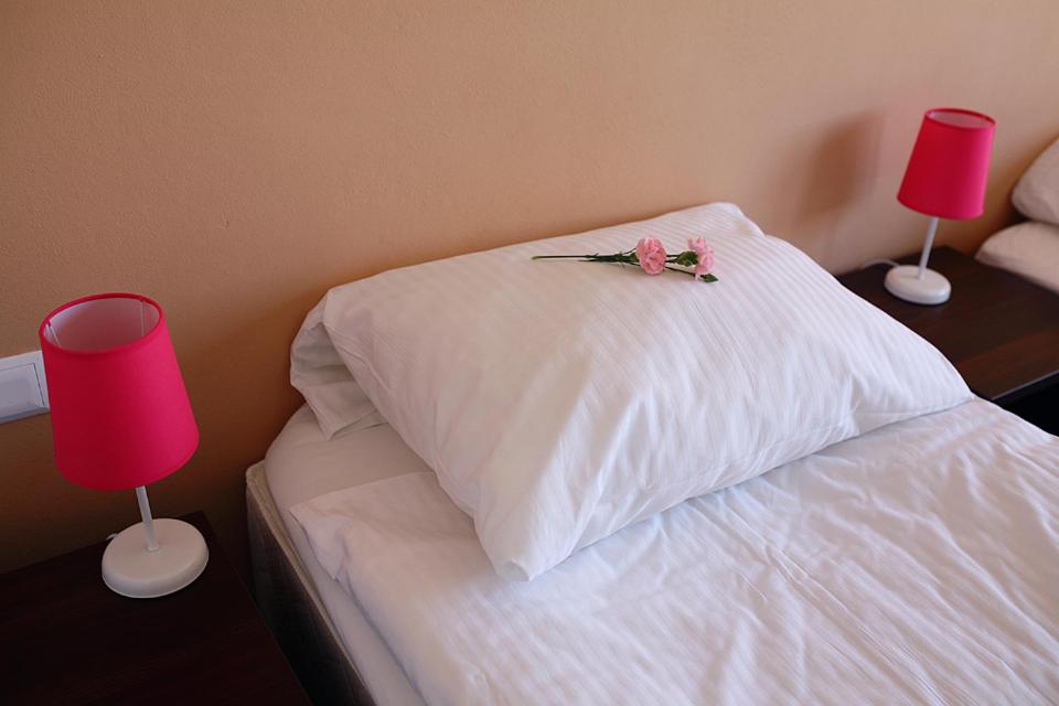 Postel nebo postele na pokoji v ubytování Hippika