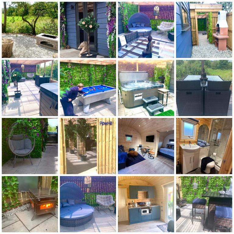 Fotografie z fotogalerie ubytování Barlosh Luxury Tpod PiperHill pool table, hot tub, 2 indoor outdoor terraces, BBQ, Firepit, lots of extras v destinaci Ochiltree