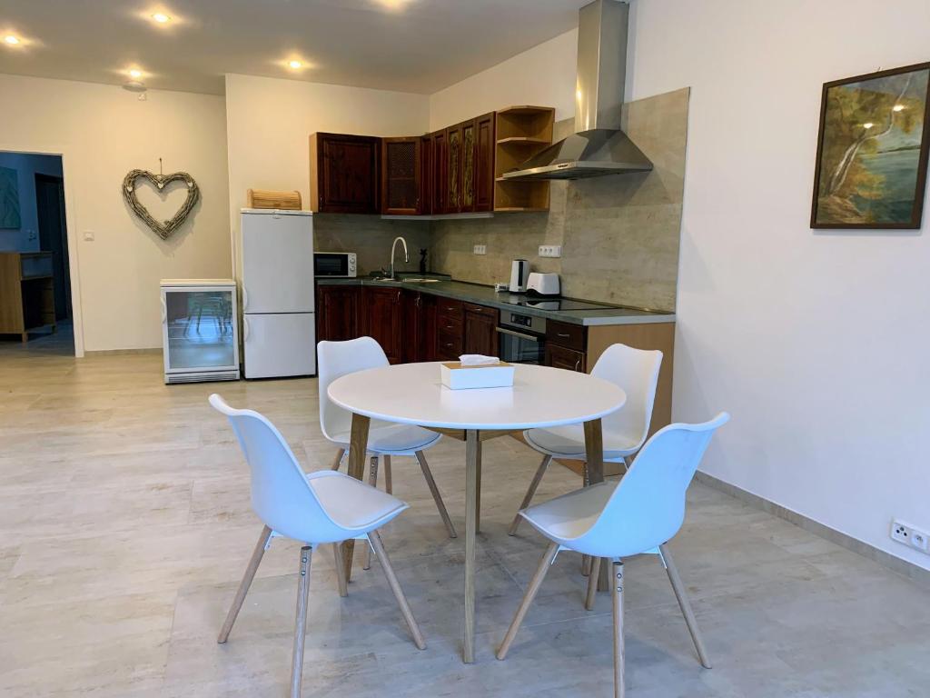 Kuchyň nebo kuchyňský kout v ubytování Garden apartment RELAX