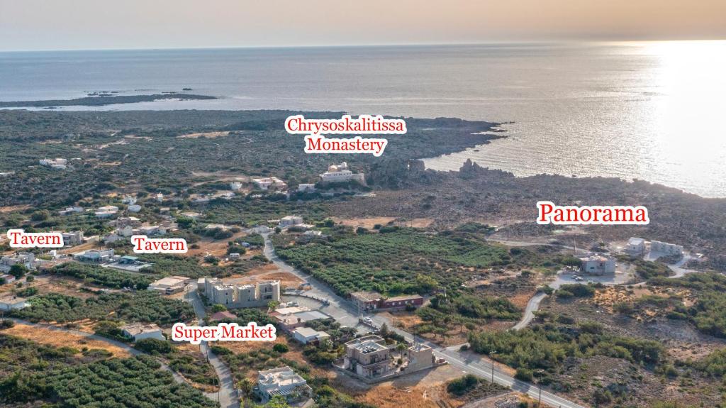 an aerial view of the island of panama at Panorama in Elafonisi