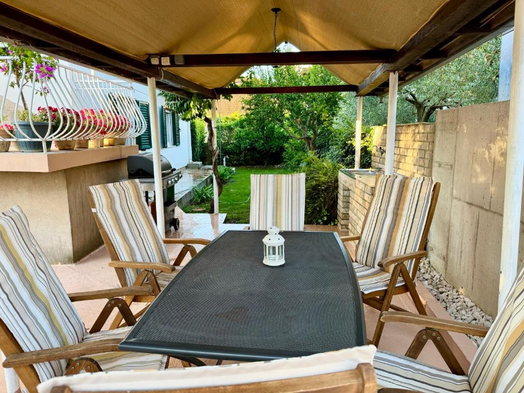 Patio nebo venkovní prostory v ubytování LUX Apartments