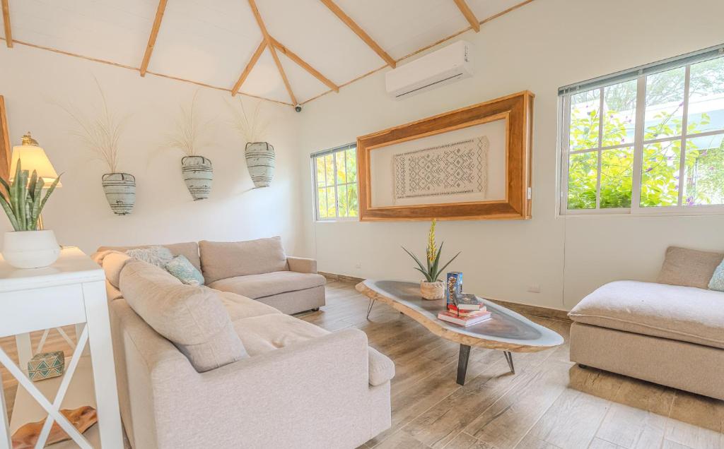 Posezení v ubytování Les Voiles Blanches - Luxury Lodge