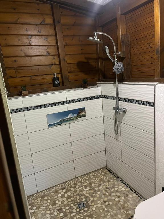 Koupelna v ubytování Bungalow Steens