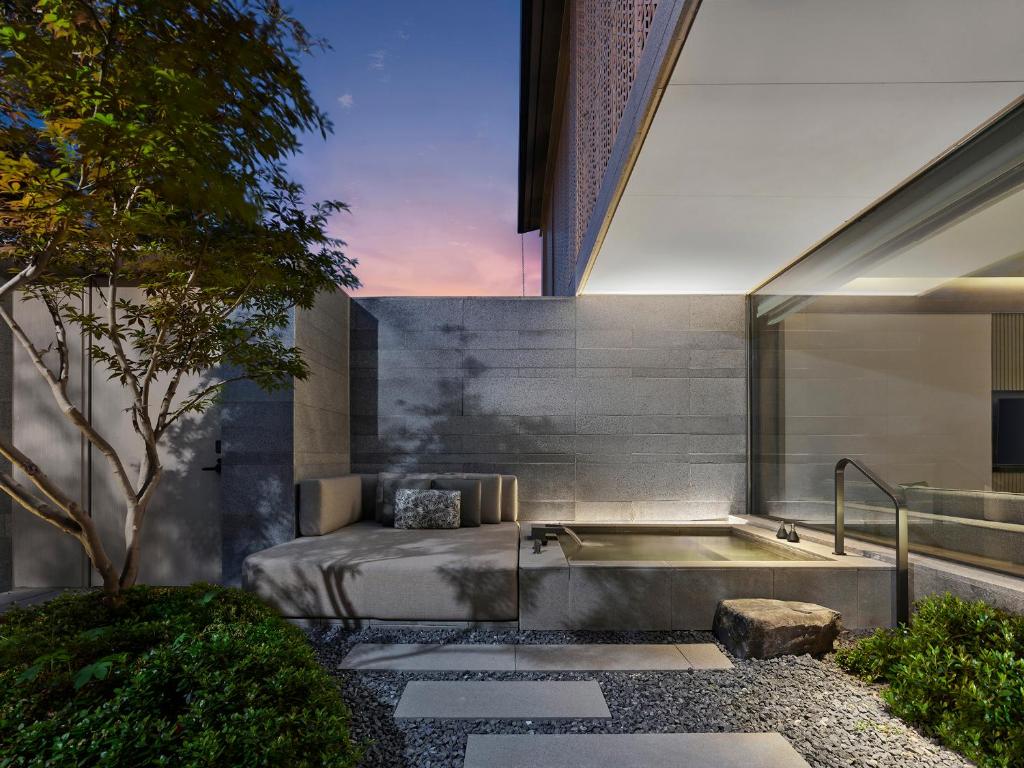 Posezení v ubytování Banyan Tree Suzhou Shishan