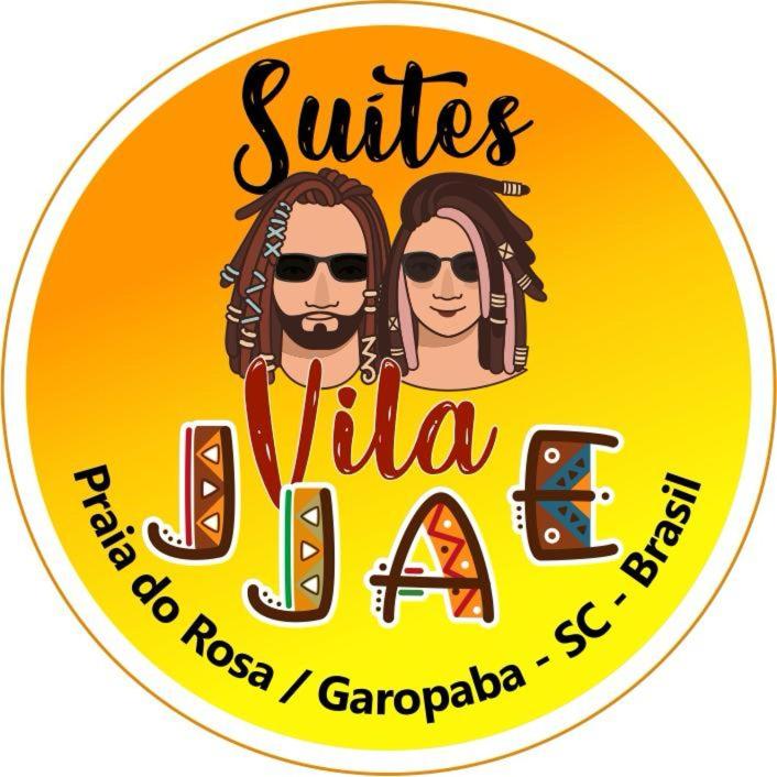 a label for a salsa restaurant with a man and a woman at Suítes Vila Jjae in Praia do Rosa