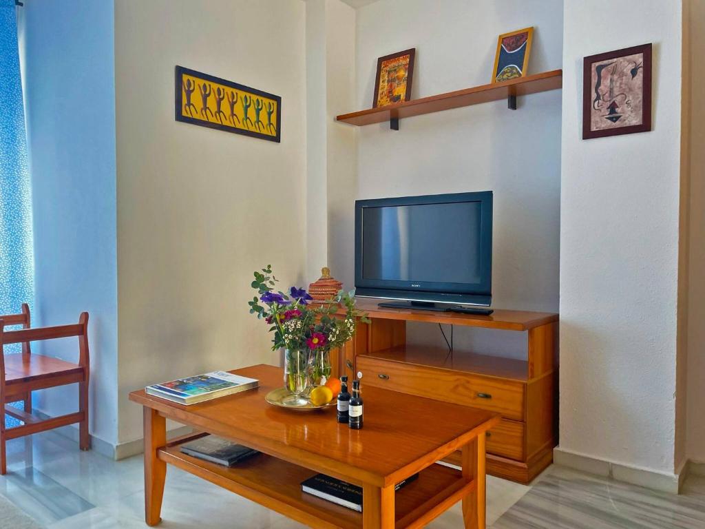 Televízia a/alebo spoločenská miestnosť v ubytovaní Apartamento Mayaguana - Ole Solutions