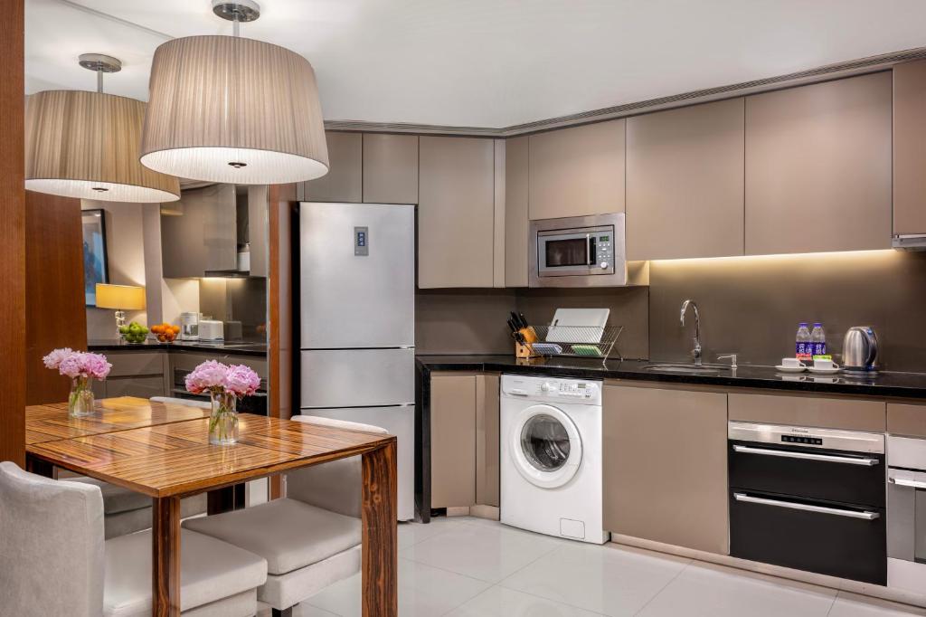 Una cocina o zona de cocina en Ascott Huai Hai Road Shanghai, Xintiandi