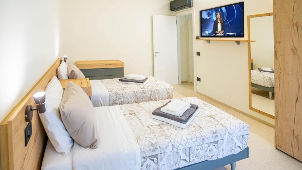 Postel nebo postele na pokoji v ubytování Benaco See