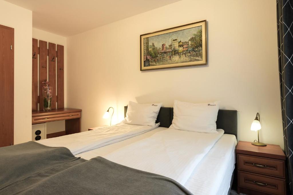 Postel nebo postele na pokoji v ubytování HOTEL I RESTAURACJA BROCHÓW