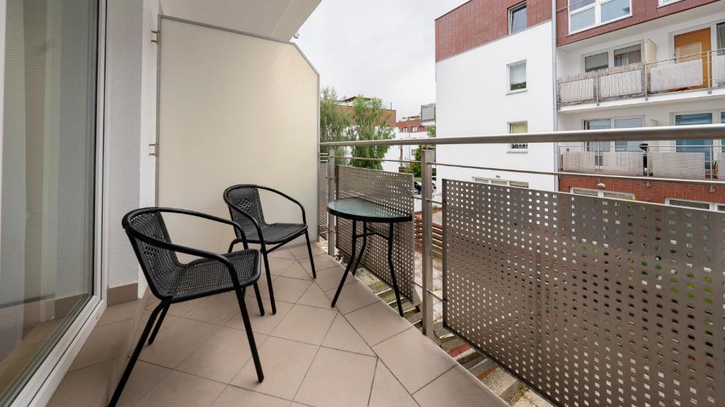 Balkón alebo terasa v ubytovaní Apartamenty Sun & Snow Kołobrzeg Jantar